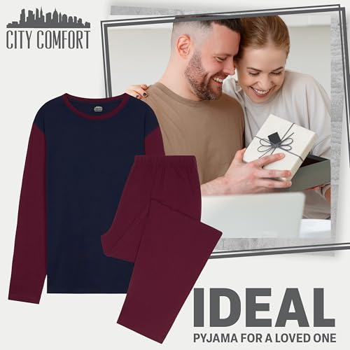 Mens Pajama Set, Soft Long Sleeve Loungewear for Men & Teens3