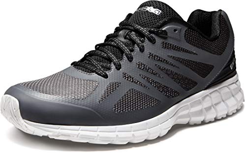 TSLA Men's Trail Running Shoe, Lightweight Breathable Outdoor Walking Sneakers, Athletic Gym Training Hiking Shoes, Outdoor Shoes Dark Grey, 11