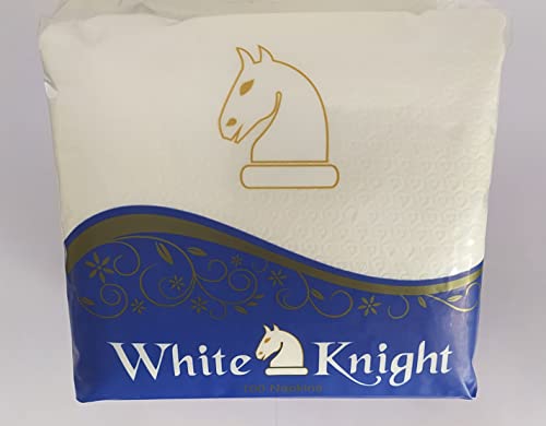 Image of WHITE KNIGHT NAPKINS (100 PULLS X 1 PLY)(30X30)