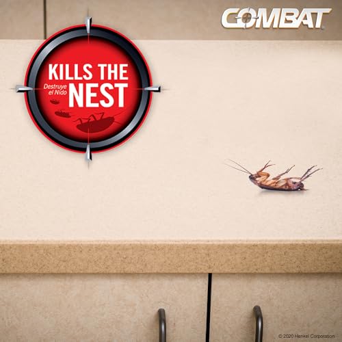Combat Roach Killing Bait Stations for Small Roaches, Kills Roaches and Eggs, 12 Count