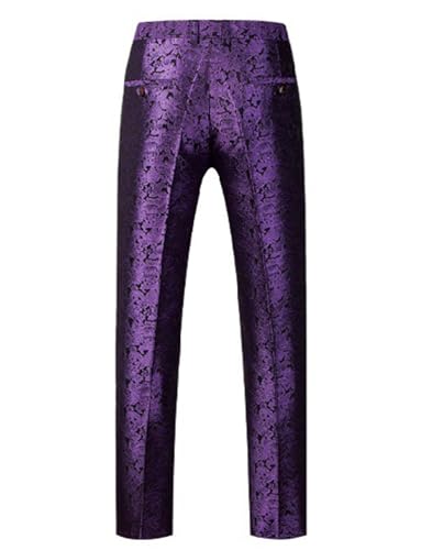 Men's Jacquard Suit Trousers Groomsmen Wedding Classic Separate Tuxedo Pants2