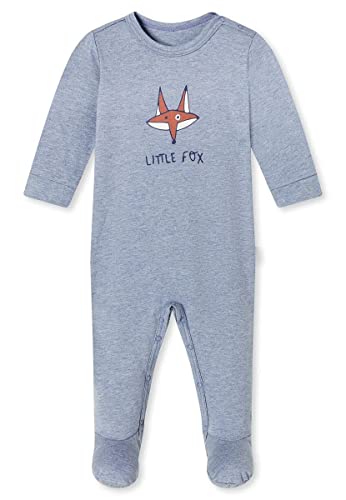 Schiesser Baby-Jungen Strampler mit Fuß Kleinkind-Schlafanzüge, grau, 56