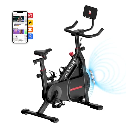 JASPORT C3 - Vélo d'appartement ergomètre silencieux avec résistance magnétique, écran LCD, 120...