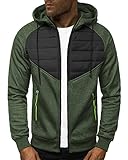 Material: la chaqueta ligera con capucha para hombre utiliza tela de poliéster y algodón que proporciona una experiencia de uso suave y cálida en todos los días. Respetuoso con la piel, no se decolora, duradero, absorbe el sudor.