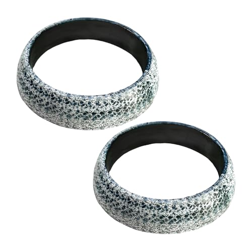 Sun Walker 2 PCS ID 65mm Car Exhaust Gasket, High Grade Graphite Exhaust Flange Gasket Replacement, Leakproof Manifold Donut Gaskets Seal Muffler Ring for SUVs Trucks RVs