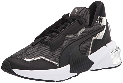 PUMA Women's Provoke XT Cross Trainer Sneaker Black-Metallic Silver, 6.5