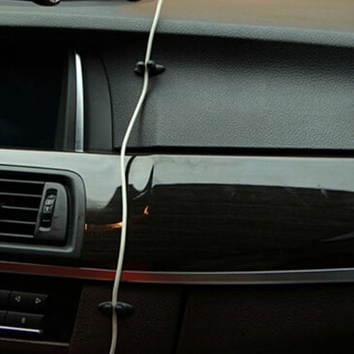 POPETPOP 24pcs clips para cables de auto, organizadores de cables para gestión bajo escritorio miniatura 3