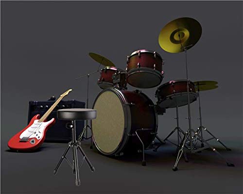 Aceshin Drum Throne Height Adjustable Stool - Padded Seat Portable Folding Drum Chair,Tripod Drum Stool With Anti-Slip Feet For Adults Kids Drummers. #TOP3