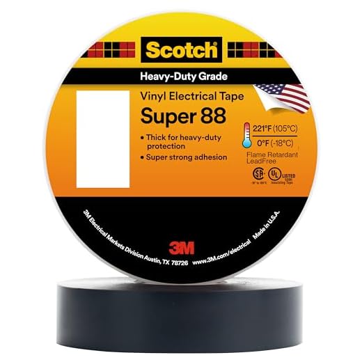 Scotch Super 33+ Vinyl Electrical Tape Super 88, 3/4 in x 44 ft, Black, 10 rolls/carton