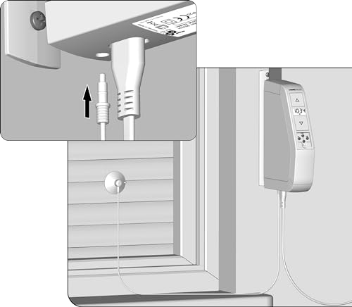 HOMEPILOT Sonnensensor 1,5m - passend für RolloTron elektrischer Gurtwickler und Rollladen Zeitschaltuhr, automatische Rollladensteuerung nach Helligkeit (z.B. bei Sonnenschein, Dämmerung)