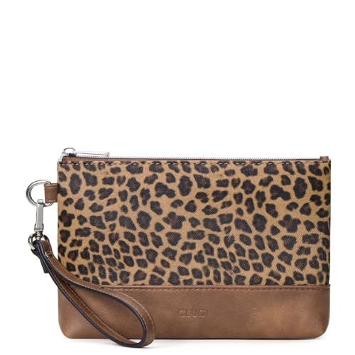 Image of CLUCI Wristlet Wallet for Women Large Capacity Leather Clutch Purse Slim Ladies Travel Credit Card Holder Phone Organizer