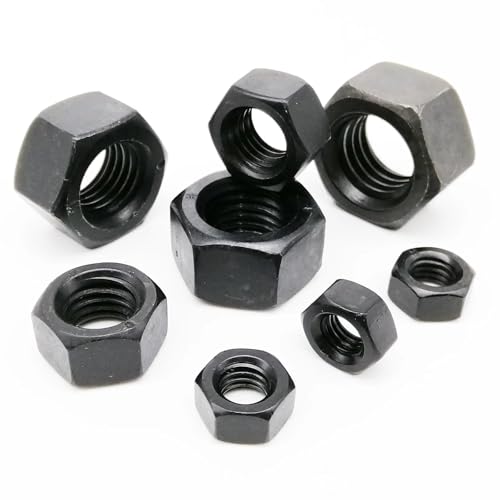 Écrou hexagonal en acier noir haute résistance contre le desserrage mécanique