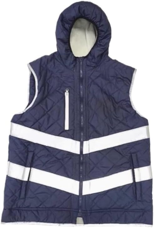 Safety Vest, Women's Safety Vest Reflective Traffic Autumn And Winter Hooded Warm Vest Reflective Safety Vest