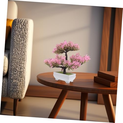 Décoration de bureau moderne avec bonsaï artificiel