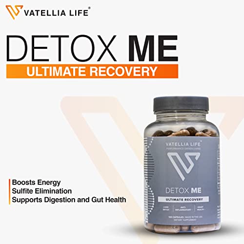 Image of Vatellia Life New from Detox Me - Boosts Energy Sulfite Elimination - Supports Digestion & Gut Health - Vitamin K2 (MK-4), Plus B12, Folate - 60 Day Supply - Supplement for Men and Women - 120 Count