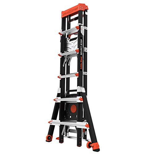 Little Giant Ladder Systems 15131-001 Select Step 6 to 10-Feet Adjustable Fiberglass Stepladder