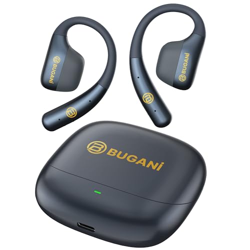 Image of BUGANI Open Ear Headphones, Open Ear Earbuds, Running Earbuds Wireless, Headphones Bluetooth Wireless 5.4, Noise Cancelling Earbuds 40H Playtime, IPX5 Waterproof Earphones for Workout, Running, Sport