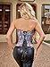 Alivila.Y Fashion Womens Vintage Denim Overbust Corset Bustier Top 2767-Blue-S