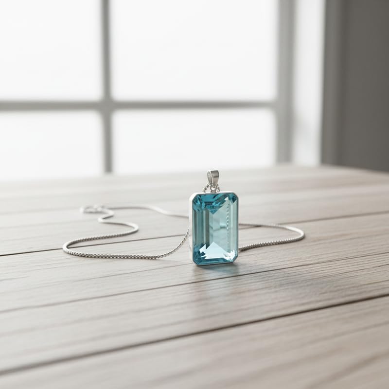 Pendentif quartz bleu symbole de sérénité à offrir à un être cher - 5