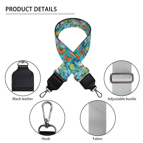 Image of Adjustable Purse Strap for Women, Crossbody Wide Handbag Strap Replacement, Sturdy Bag Strap with Silver Hardware