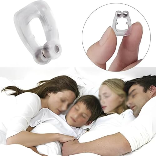 Dilatador Nasal Magnético Anti-Ronco, Kit com 2 Clipes Transparentes