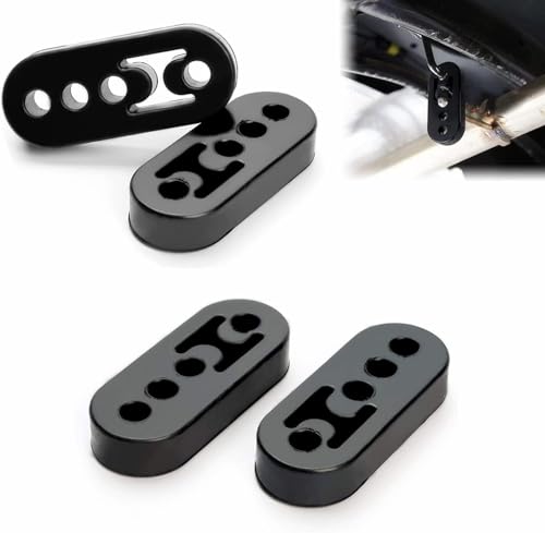 4 Stücke Auspuffgummi,Auto Auspuff Aufhänger,Auspuffhalterung Gummi,Auspuffhalter Gummi,Auspuff Haltegummi,Halterung Schalldämpfer,4 Löcher Universal Auto Gummi Auspuff,Auspuffgummi