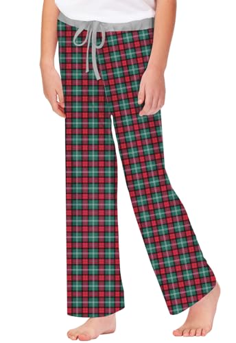 Image of Remimi Girl Boy Plaid Pants Drawstring Summer Casual Loose Bottoms 5-14 Years