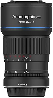 SIRUI 50 mm F1,8 1,33X Objetivo Cine anamórfico APS-C (Montura X) para X-T4/X-H2S