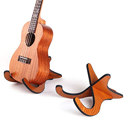 Guitar Stand, Ukulele Stand,Orchestral Instrument,Electric Acoustic Folk Guitar Bass Ukulele Wooden Detachable Stand Accessories