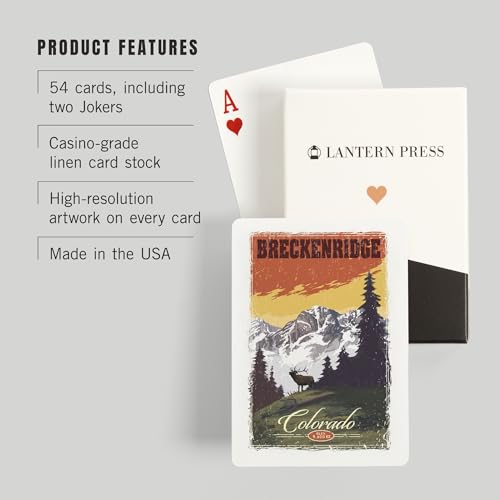 Lantern Press naipes poker Breckenridge Colorado miniatura 3