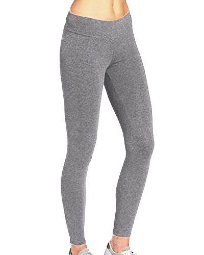 iloveSIA Women's Yoga Running Tights Leggings Sports Pants US Size L Grey