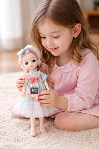 Image of DSR 30 cm Baby Doll with Movable Joints | Cute Princess Doll for Kids | Pack of 1 (Sky)