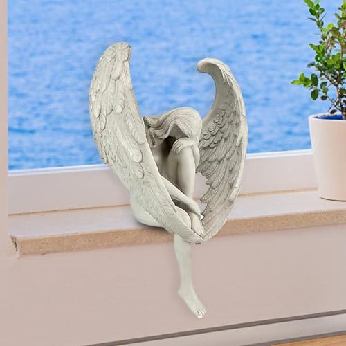 Estatua Ángel Guardián de Resina Elegante miniatura 5