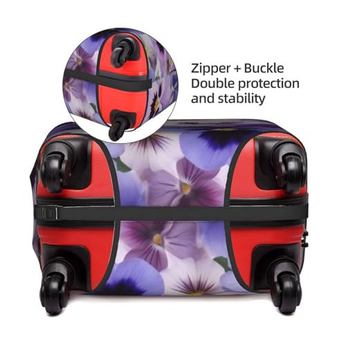 Purple Flower Printed Luggage Cover Elastic, Washable, Universal Fit 18-32 Inch Travel Suitcase Cover Easy To Identify4