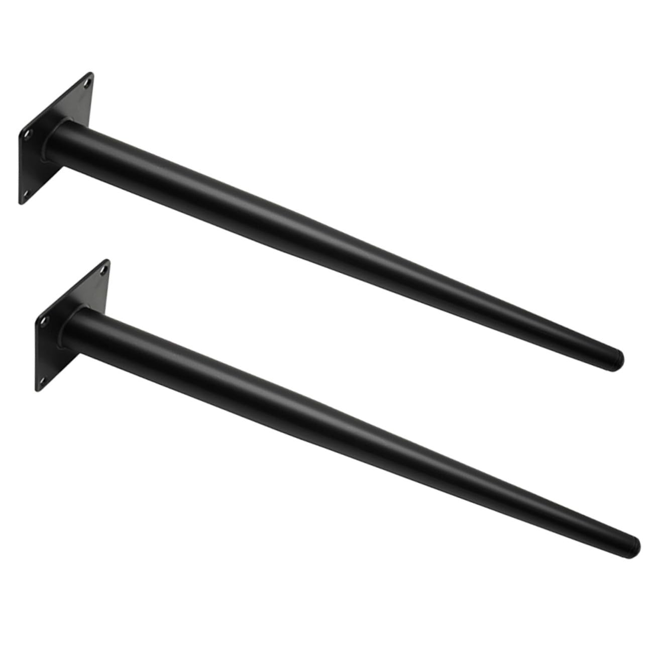 Pieds de table en fer noir robustes jambes coniques bureau Yardenfun