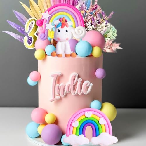 JeVenis Unicorn Cake Topper & Party Favors - Rainbow Birthday Decoration for Girls by JeVenis - Image 8