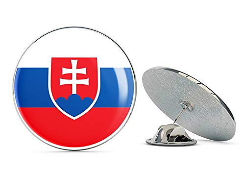 Slovakia Flag Round Metal 0.75