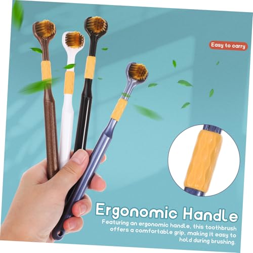PLAFOPE 4 Weiche Dreiseitige Zahnbürste für Erwachsene mit Sanften Borsten Ergonomisch Gründliche Reinigung Aller Zahnflächen Langlebig und Angenehm für Tägliche Zahnpflege – Bild 8