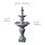 Teamson Home 52.56 in. Outdoor Two-Tier Water Fountain with Realistic ICY Stone Texture for Outdoor Living Spaces Creating a Calming Oasis for Gardens, Landscaping, Patios, Balconies, Lawns, Gray