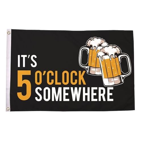 Bandera de cerveza It's 5 o'clock Somewhere Beer de 150 cm x 90 cm