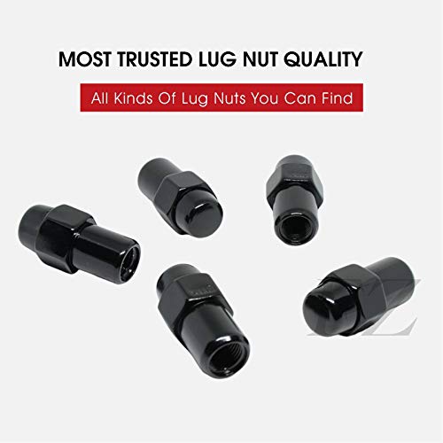 Image of Cragar Standard Mag Lug Nut 7 /16 inch-20 Black with Black Standard Washer Set of 20 Pcs