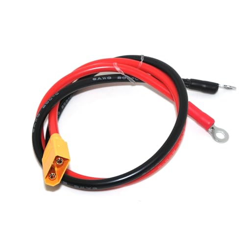 Cable XT90 macho a M6 de 8 AWG evita sobrecalentamiento en carga de 80A