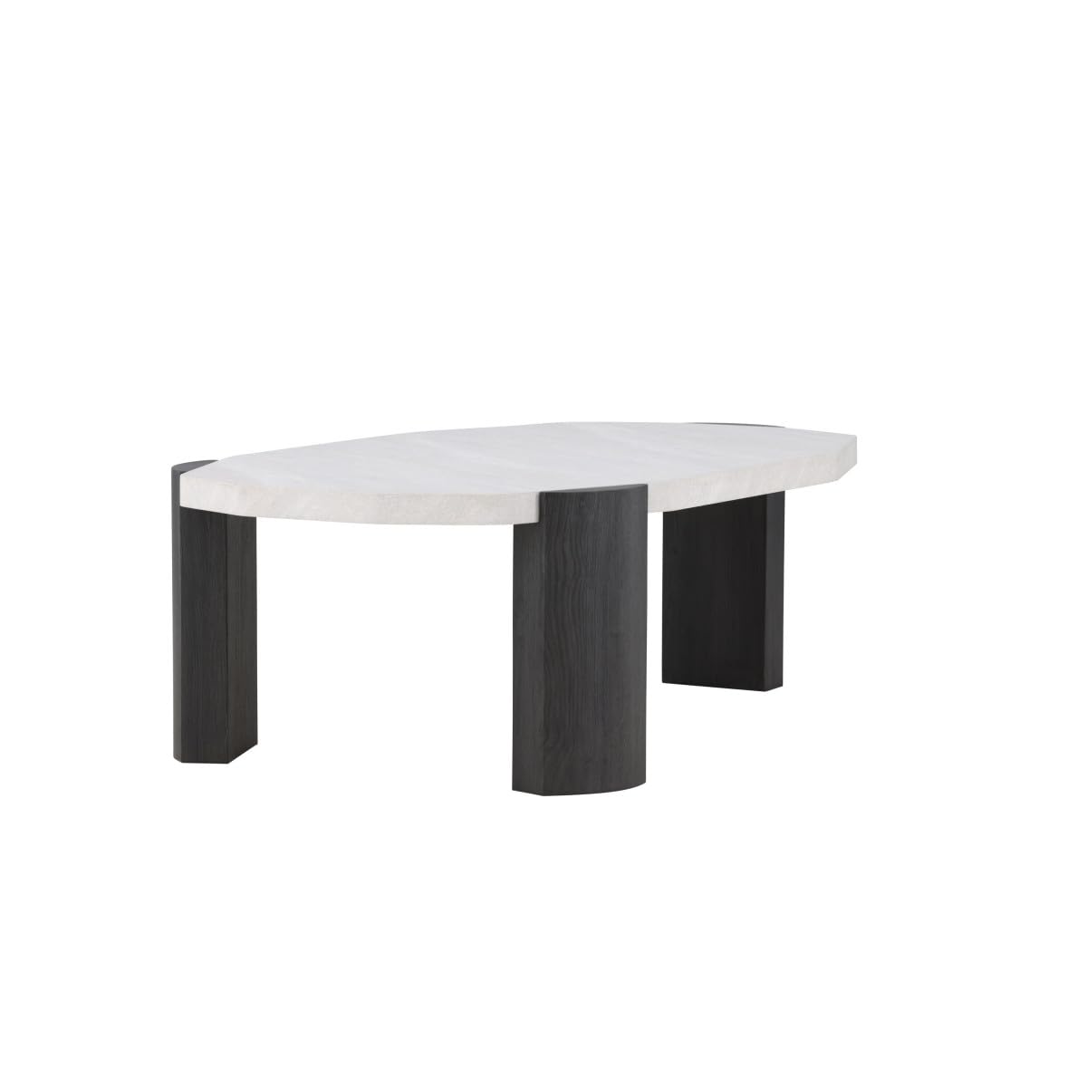 Paris Prix Table Basse Effet Marbre Kres 125cm Beige & Noir