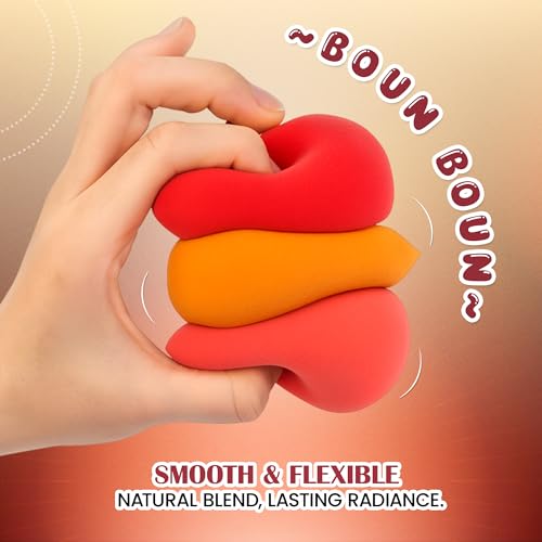 Image of Fashion Colour Just Dab!! 12PCS Makeup Sponge Set | Beauty Blender, Powder Puff & Cushion Puff | Foundation, Concealer & Powder Applicators | Soft, Flexible & Reusable | All Skin Types (02)