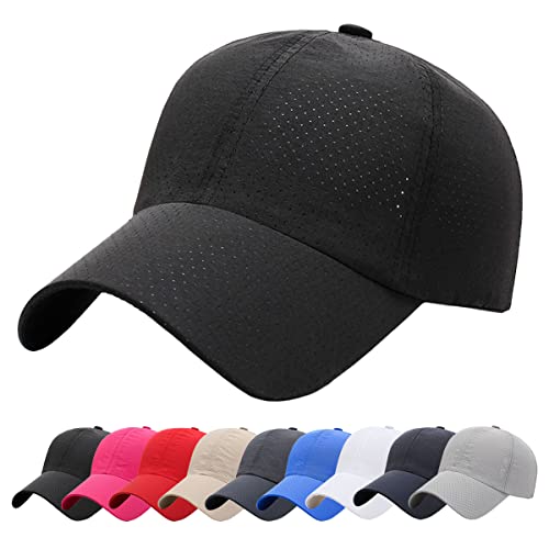 Baynetin Casquette Chapeau de Baseball Séchage Rapide Homme, Chapeau de Running Tennis Golf Sports- Maille Protection Contre Soleil Légère Respirante Réglable (Nior) Baynetin Casquette Chapeau de Baseball Séchage Rapide Homme, Chapeau de Running Tennis Golf Sports- Maille Protection Contre Soleil Légère Respirante Réglable (Nior)