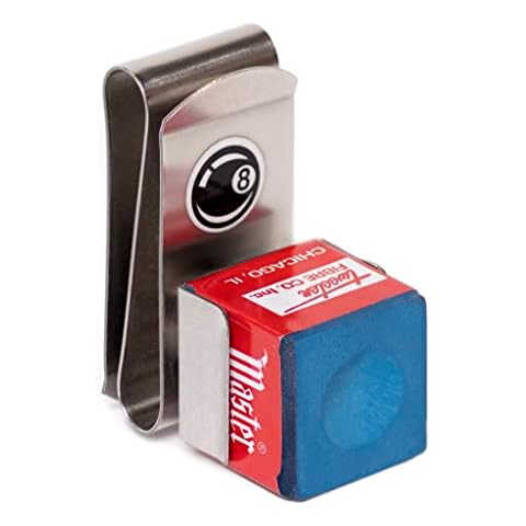 OKKO Metal Magnetic Billiard Pool Cue Chalk Holder + 1 pc of Master Chalk Cover