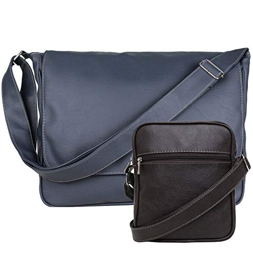 Kit Bolsa Pasta Carteiro Masculina Tiracolo E Shoulder Bag