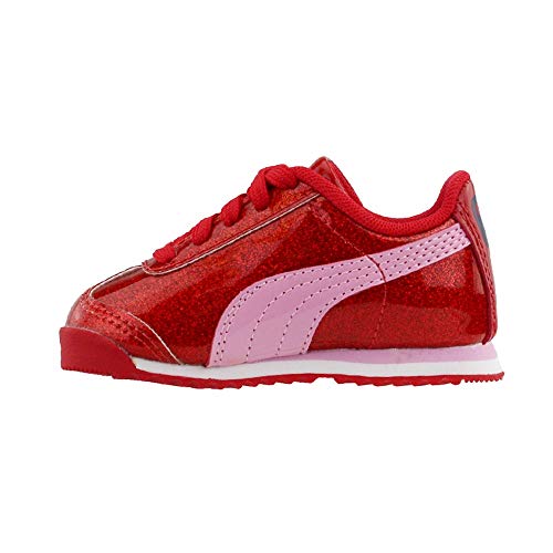 PUMA Puma Unisex-Child Roma Glam Sneaker, Hibiscus-Pale Pink, 11.5 Little Kid