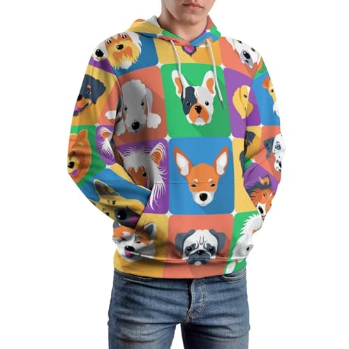 Sweat à capuche chiens en dessin animé UMENG imprimé original S