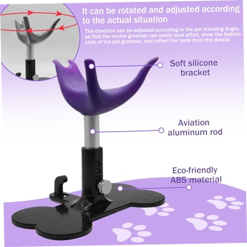 Support de toilettage pour chien réglable violet pour le bain - 7